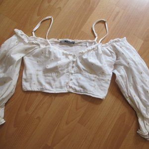 Zara Long Sleeved Cropped Top